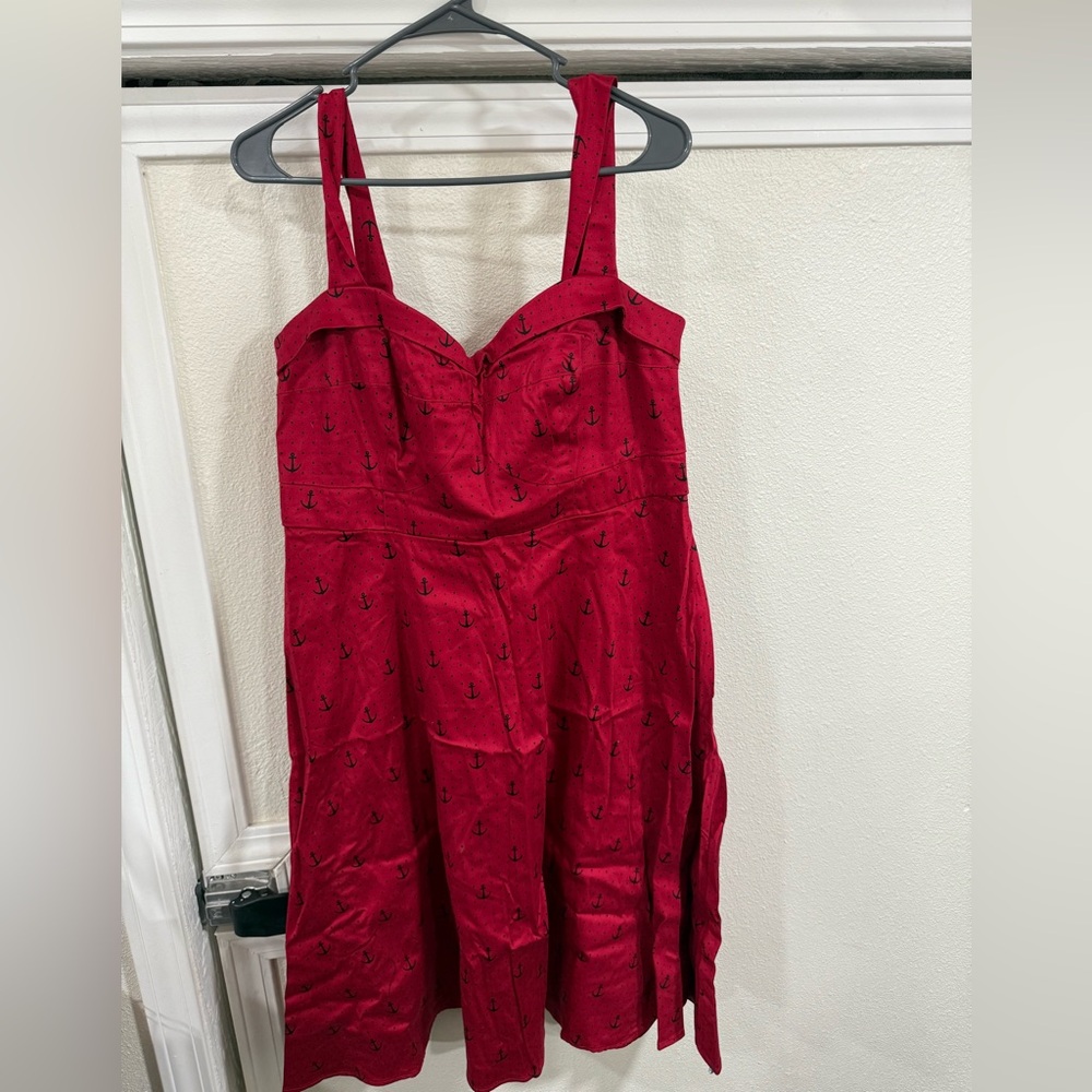 Torrid pinup anchor sailor inspired dress